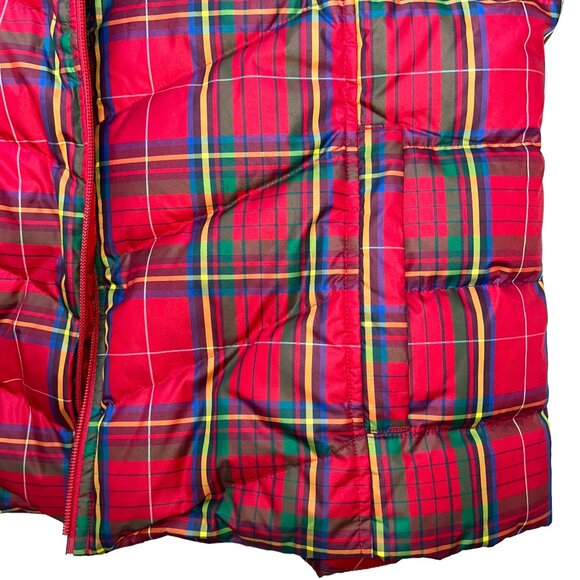 Lands' End Women's Red Plaid Vest - Picture 3 of 4